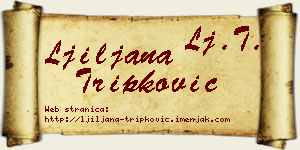 Ljiljana Tripković vizit kartica